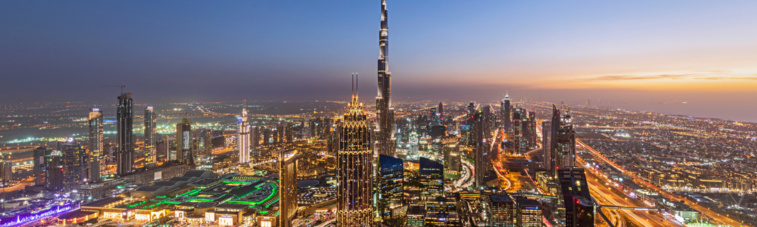 Ansicht der Skyline von Dubai als Incentivereise